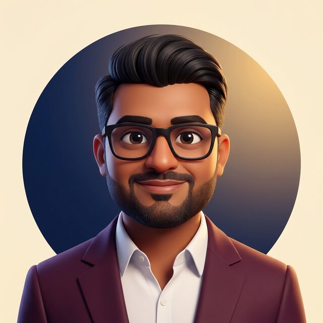 Illustrated avatar of Arif Panjwani used by his AI assistant.